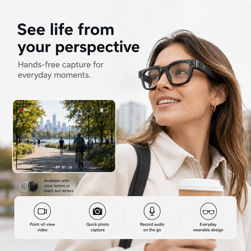 AI Smart Glasses - Camera, Translation, AI Assistant & Audio in One