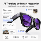 KI-Smartbrille – Kamera, Übersetzung, KI-Assistent & Audio in einem Gerät
