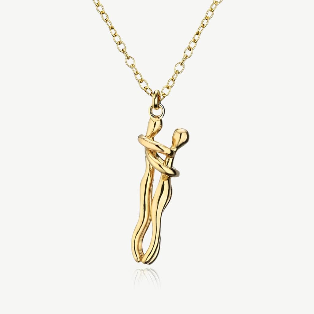 Hug necklace in gold