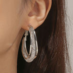 Elegant oval earrings for women