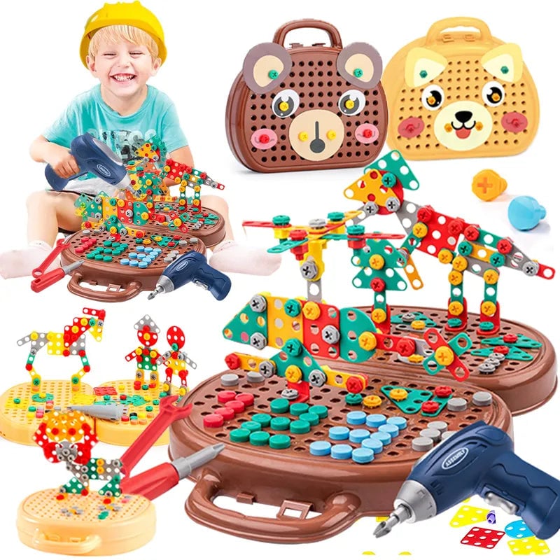 Montessori mit Bohrmaschine